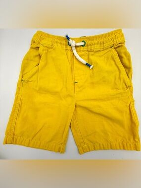 Mini Boden Sunny Yellow Cotton Drawstring Shorts